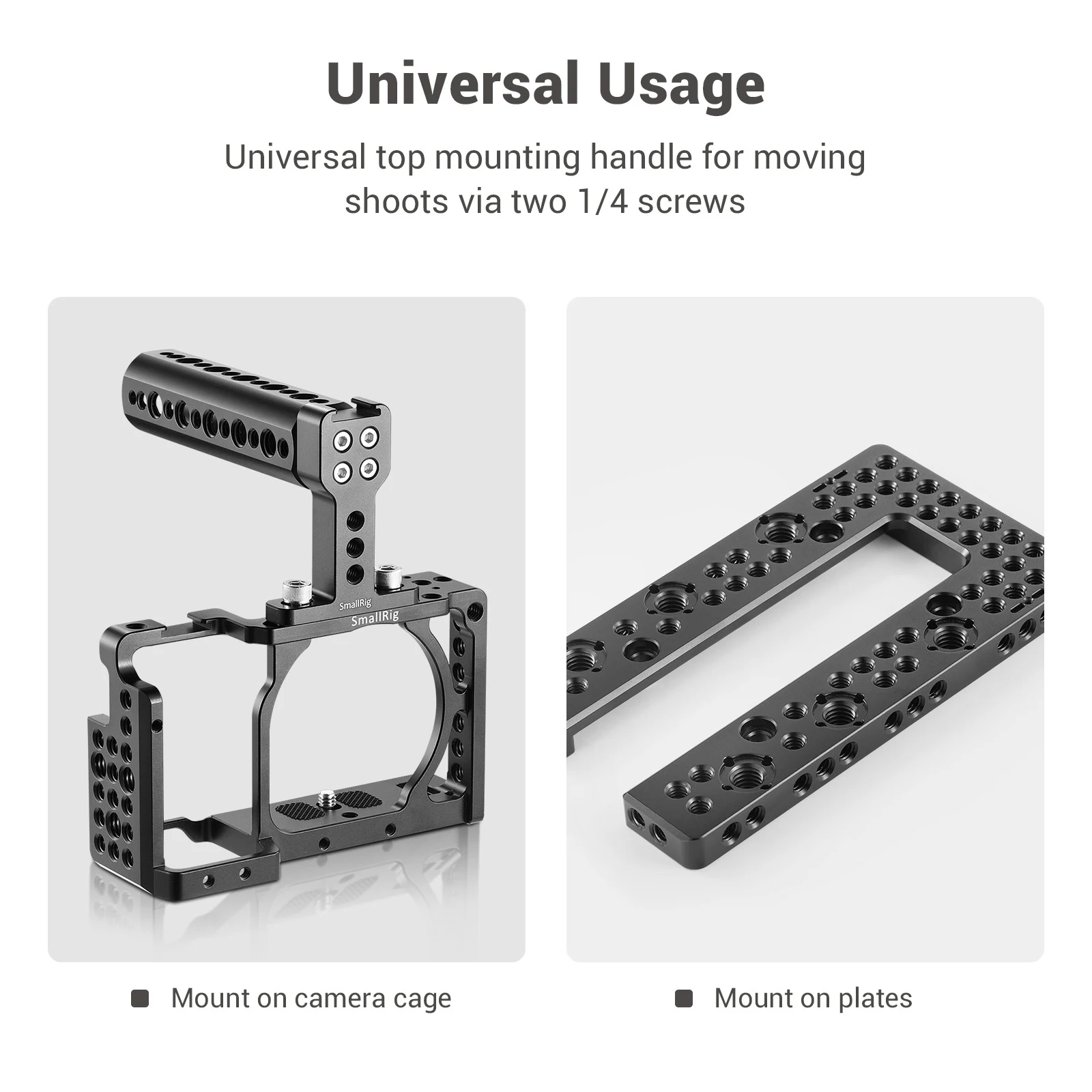 SmallRig Camera Top Handle with Cold Shoe DSLR Camera Rig For A6500 A73 A7III Z6 Camera Cage Funtional Cheese Hand Grip 1638