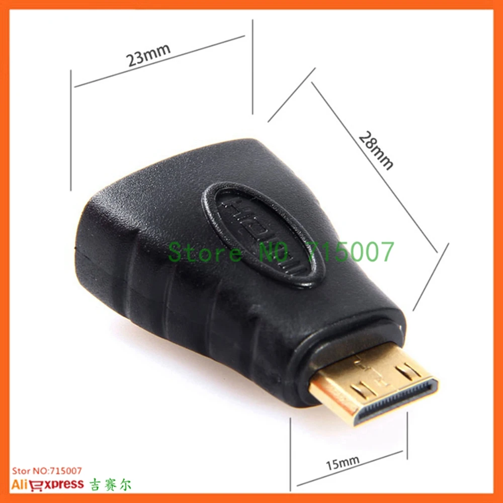Mini HD-compatible to HDTV Adapter Female to Male Converter Connector for HDTV HD 1080P Cable Adapter Device for HDTV Wholesale