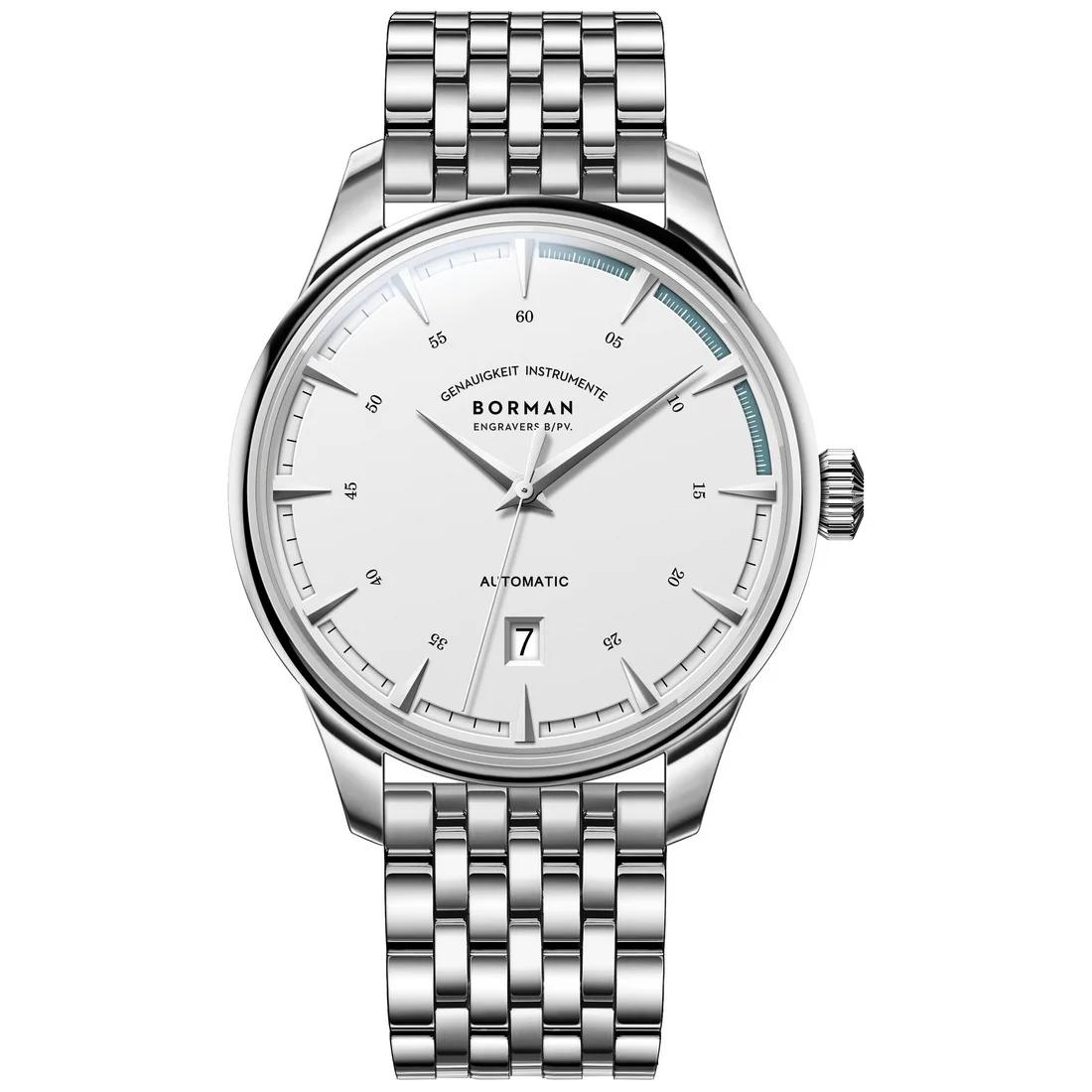 BORMAN Men Automatic Watch 40mm Mechanical Wristwatch Ultrathin 50m Waterproof Sapphire Crystal Auto Date