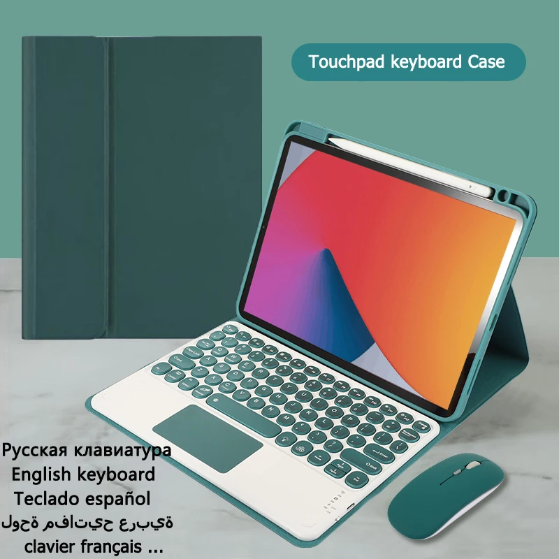 

Клавиатура с сенсорной панелью для Samsung Galaxy Tab A7 10,4, чехол для клавиатуры для Tab A7 10,4 2020, фонарь T505, чехол для клавиатуры