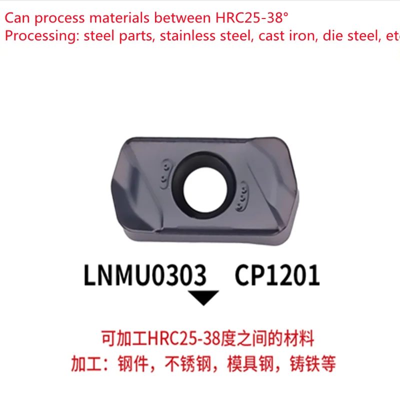 10 Chiếc Chất Lượng Cao LNMU0303ZER-MJ LOGU030310ER Xay Lắp Độ Cứng Cao Tắt Dần Cắt Hạt Nhanh Thức Ăn CNC Lắp LNMU0303