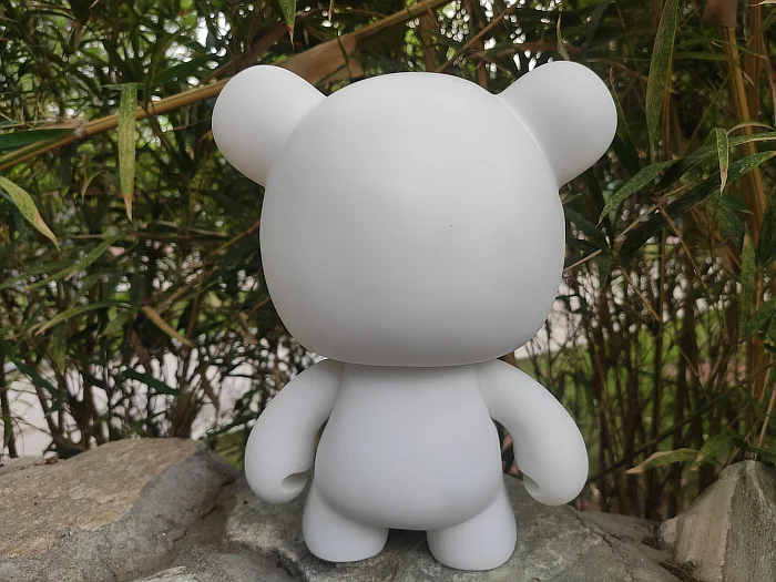 Figura de vinilo blanco de 10 pulgadas, oso Dunny DIY, juguetes de dibujo, muñecas blancas grandes, boceto de personajes