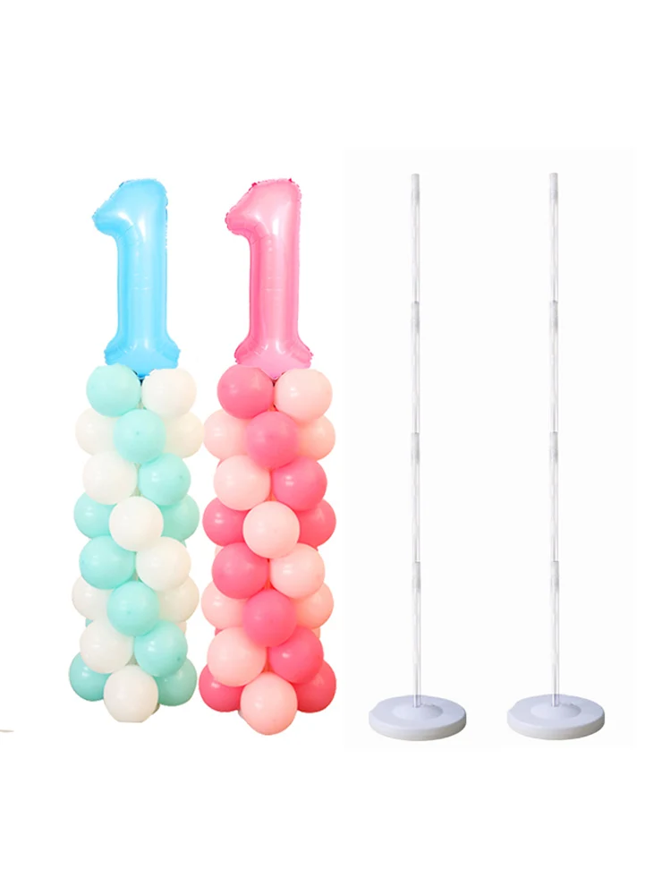 Support de colonne de ballons transparent de 127cm, support de ballons en arc pour décoration de remise de diplôme, fournitures de fête prénatale, anniversaire, mariage