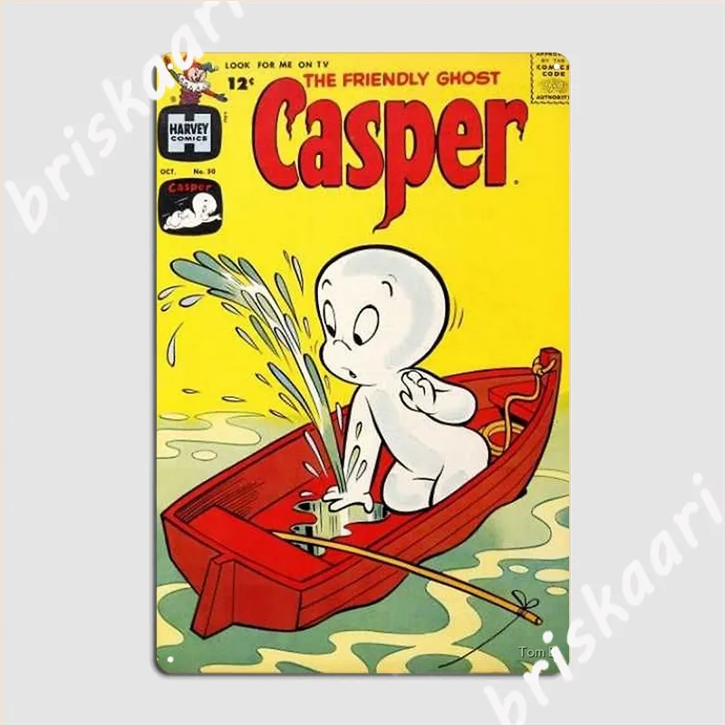 Casper The Friendly Ghost Metal Sign Printing Pub Home Wall Decor Tin Sign Posters