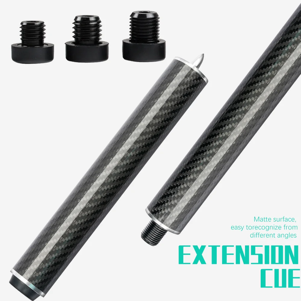 PERI/MEZZ/HOW/FURY/PREDATOR Cue Extension Carbon Fiber Extender Bullet Joint With Bumper Adjustable Cue Extended Cue Extension