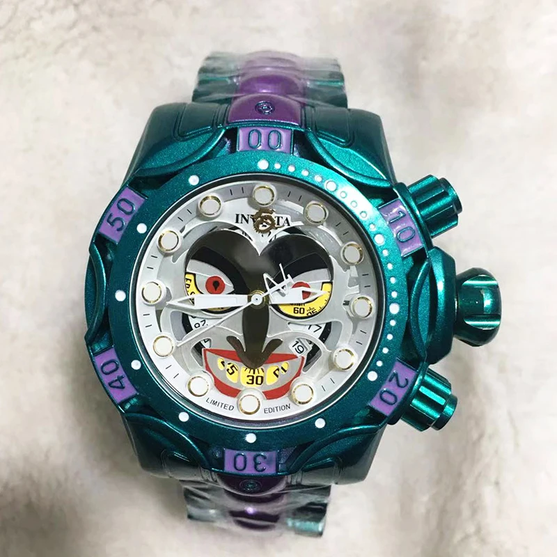 Nieuwe Europese En Amerikaanse Kleurrijke Clown Serie Mannen Quartz Horloge Paar Horloge Gift Souvenir Sieraden Luxe Horloge