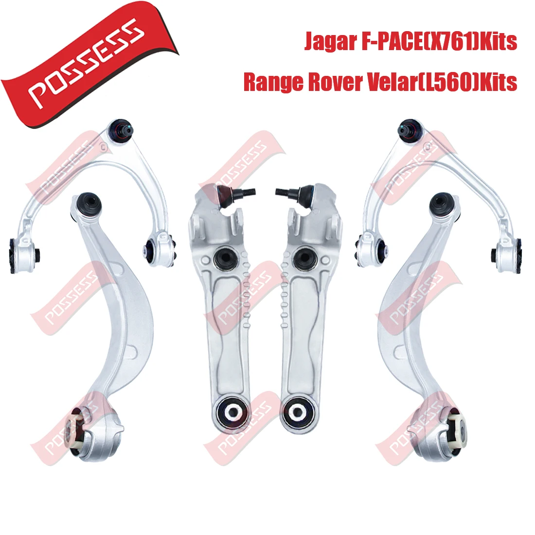 

6 Pieces Front Upper U-type And Lower Suspension Control Arm Kits For Land Rover RANGE ROVER VELAR L560 & Jaguar F-PACE X761