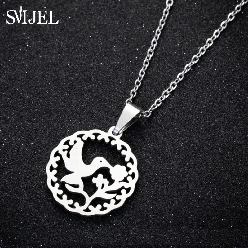 SMJEL Wild Dieren Ketting Roestvrij Staal Kolibrie Kettingen Leuke Eagle Phoenix Zwaluw Vogels Ketting Collares