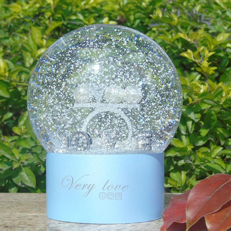 New Crystal Ball Snow Crystal Ball Valentine\'s Day Gift Jewelry Gift