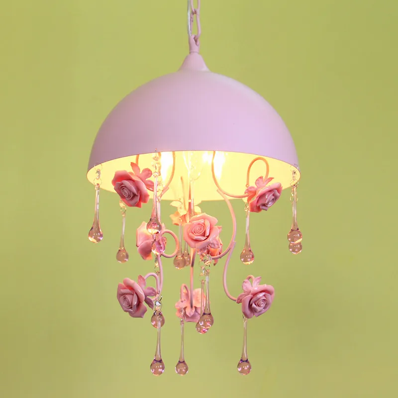 غرفة نوم قلادة ضوء الرعوية السيراميك روز غرفة الشمس مصابيح متدلية الممر المدخل غرفة نوم شرفة مصباح معلق