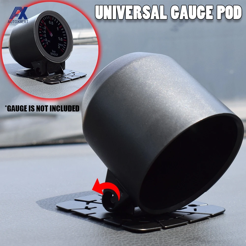 52mm 2'' Universal Single Gauge Pod Gauge Pillar Dash Pod Mount Holder Car Accessories Water Temp Oil Temp Oil Pressure EGT