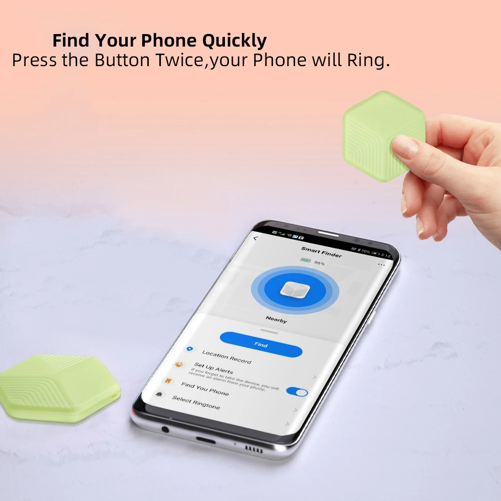 Tuya Smart Life Anti-Lost บลูทูธ Finder อุปกรณ์,โทรศัพท์มือถือสูญหาย,Bi-Directional Finder,แท็ก GPS Tracker แบตเตอรี่