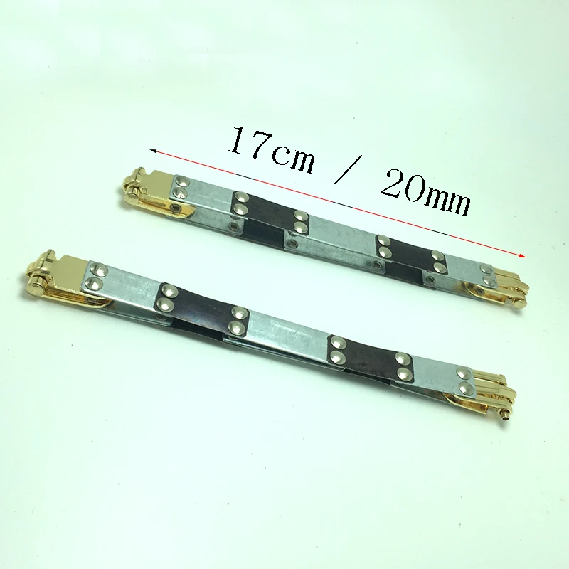 

10 pieces/lot 17 20 25cm Metal Internal Flex Frame with Loops, Purse Frame Accessories Bag Flex Spring Clasp