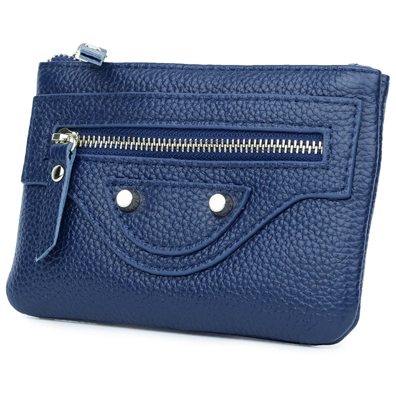 New Fashion Genuine Leather Women Coin Purse Zipper Card Holder Wallet Key Holder Ladies Small Money Bag Girl Purses