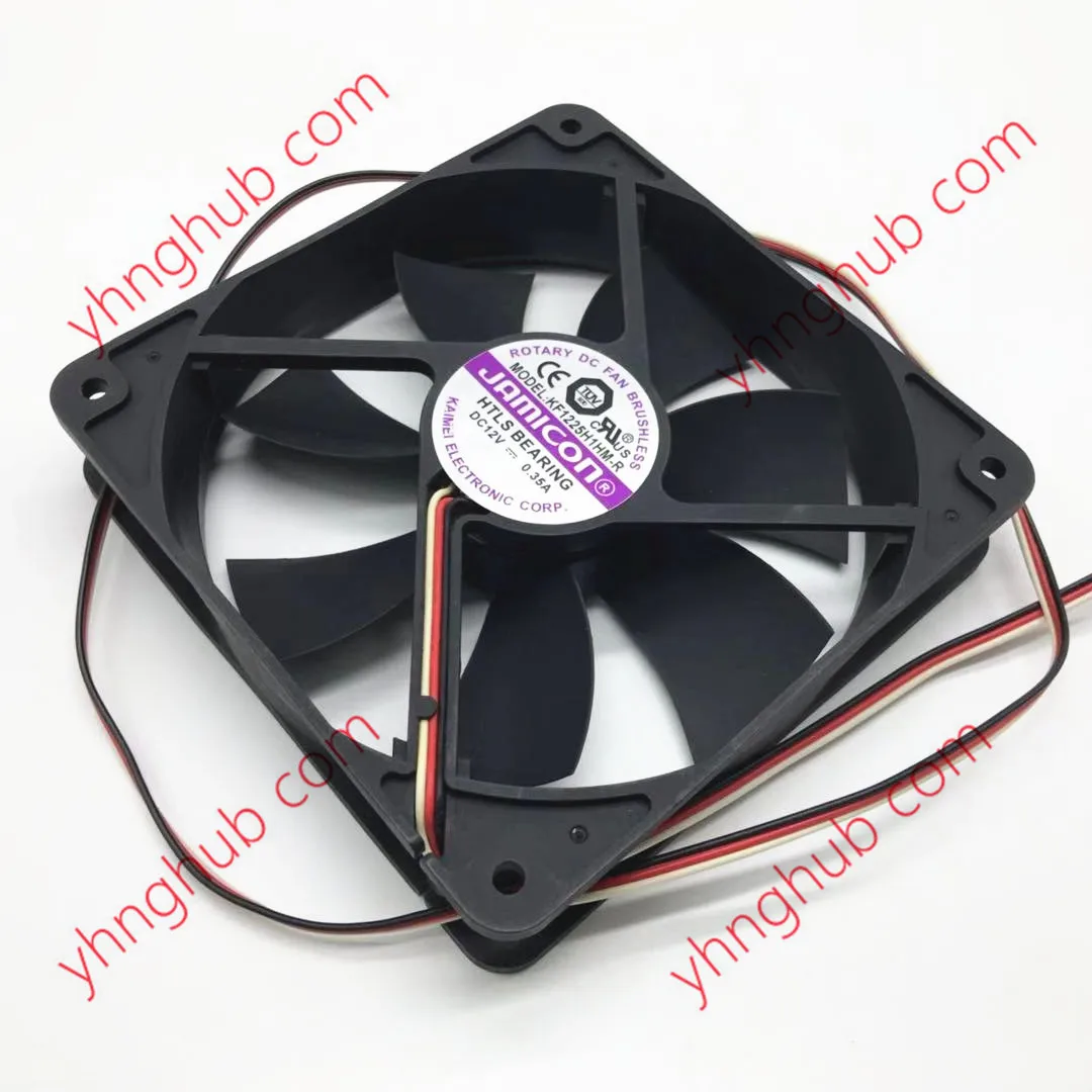 

Jamicon KF1225H1HM-R DC 12V 0.35A 120x120x25mm 3-Wire Server Cooling Fan