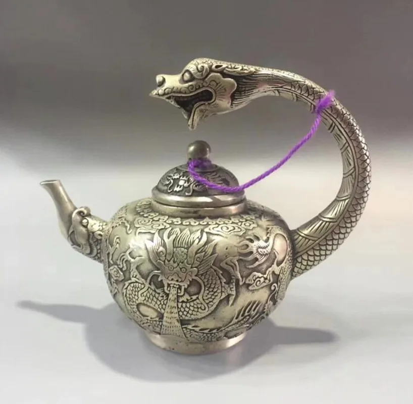 

Archaize copper dragon head teapot crafts statue