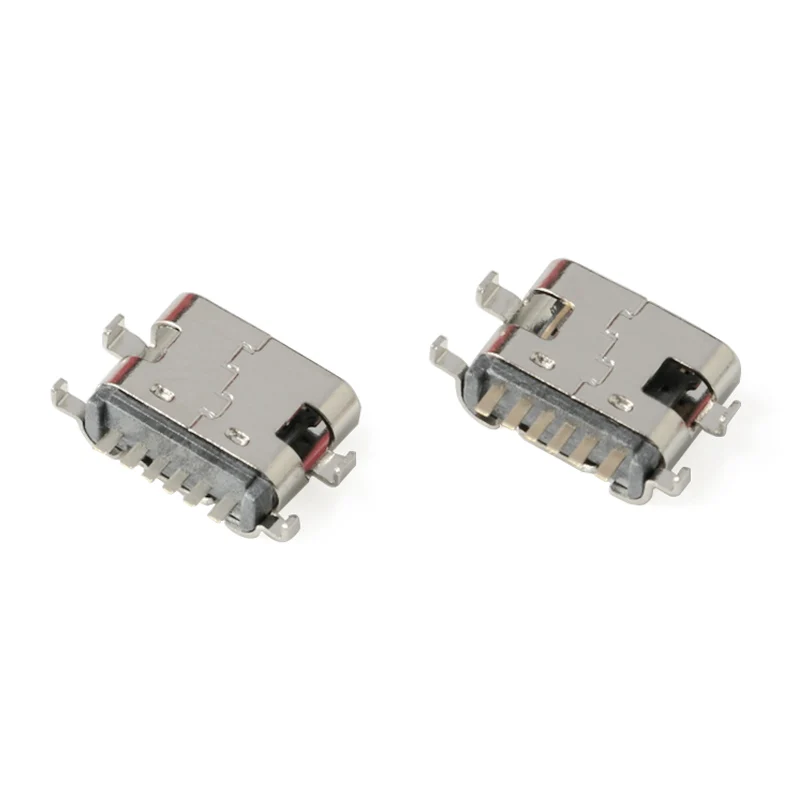 10Pcs Micro USB Connector Type C 3.1 6 Pin SMT Socket Connector Female Placement SMD DIP For PCB design DIY high current chargin