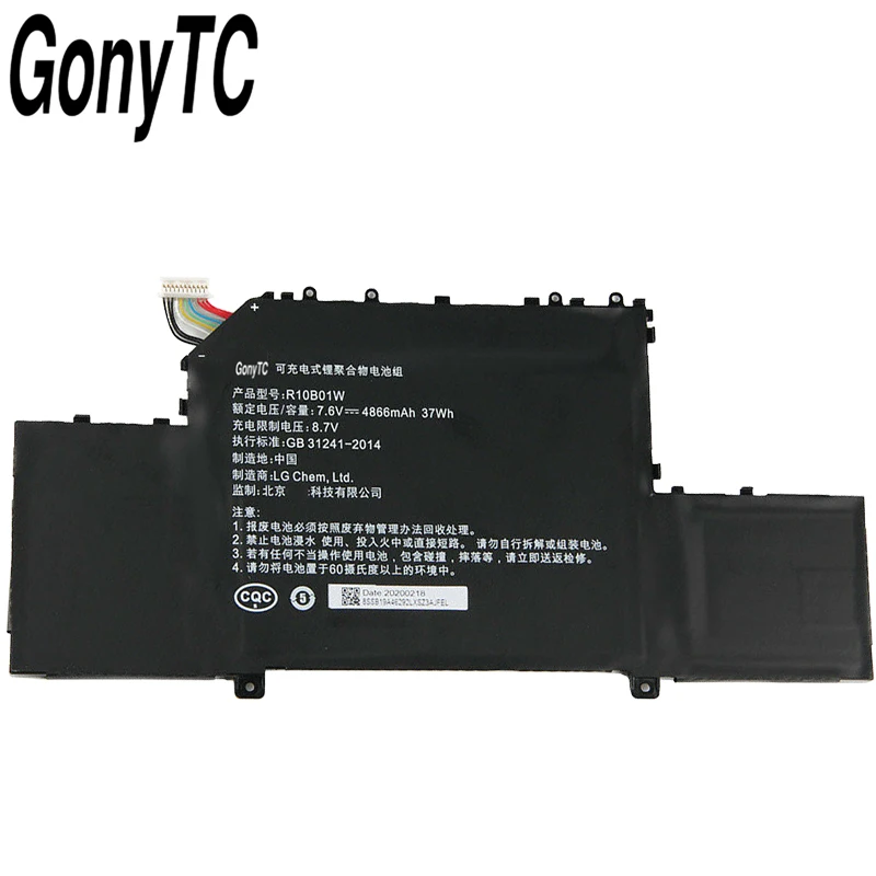 GONYTC R10B01W R10BO1W Laptop Battery for Xiaomi Mi Air 12.5