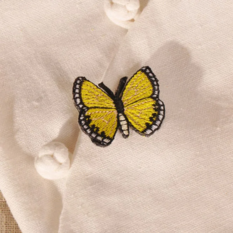 5PC Small Cute High Quality Embroidery Butterfly Patches Iron On Patches for Clothes Applique for Dress Sweater Jeans Pants DIY