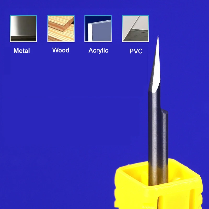 Cortador de grabado CNC, brocas de acero de carburo de 3.175m para madera contrachapada, acrílico, PVC, Metal, piezas de máquina de grabado CNC, 10 Uds.