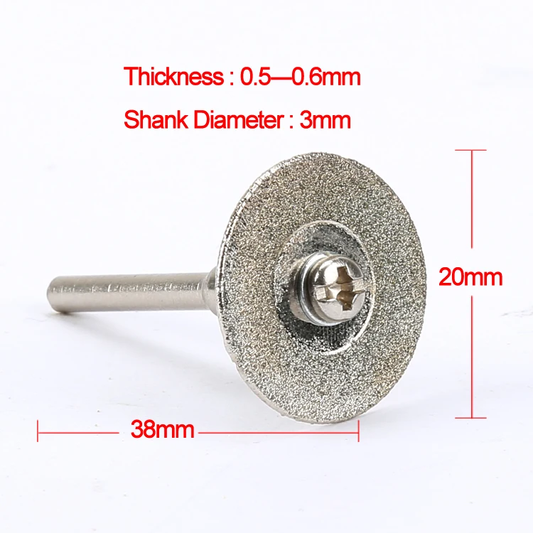 10pcs 20mm Disc Sharpener Cutting Wheel Rotary Tools Diamond Grinding Abrasive For Dremel