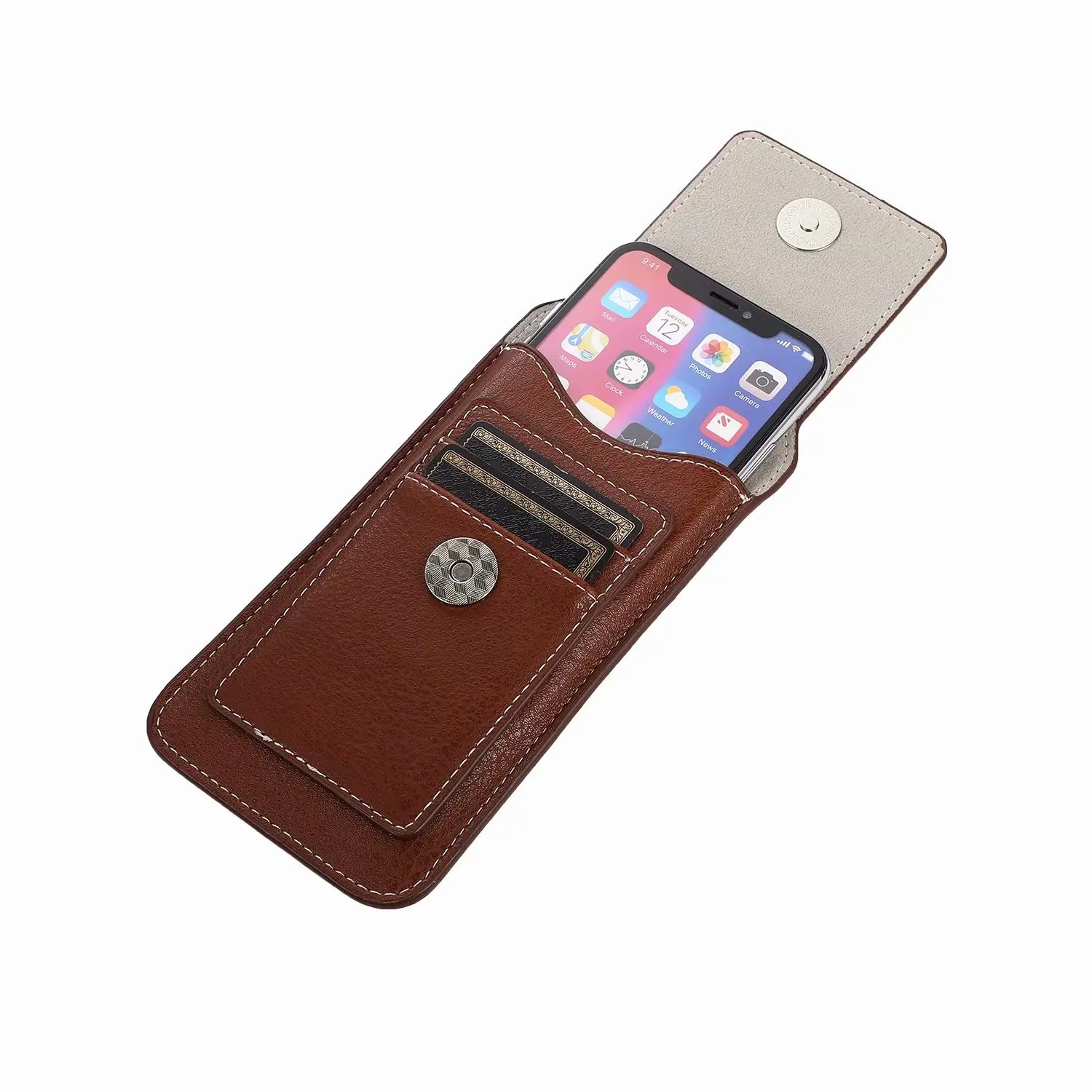 PU Leather Mobile Phone Pouch Card Holder Belt Clip Case For iPhone Samsung Galaxy Xiaomi Redmi Note Pro Waist Bag Holster Pouch