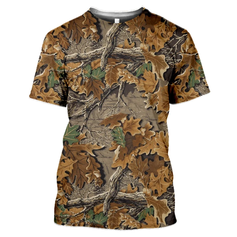 Outdoor Hunting Camouflage T-shirt Men 3d Print Summer Cool  Tops Sport Camo Fashion Gym Tees Shirts Mens Clothes