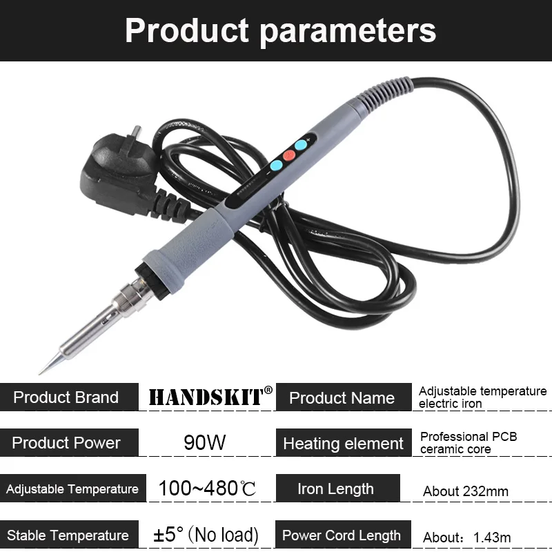 Temperature adjustable LCD electric soldering iron set digital display electric soldering iron welding gun 60W combination tool