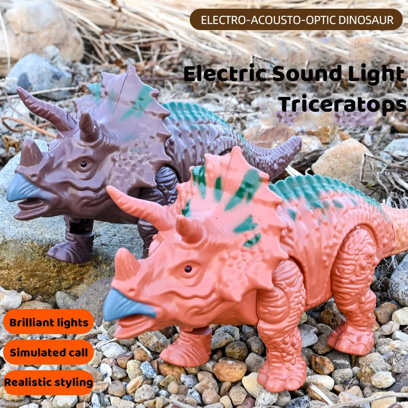 

Electric Walking Dinosaur Interactive Toys Glowing Simulation with Sound Animals Model Toys for Boys Children Birthday Gifts