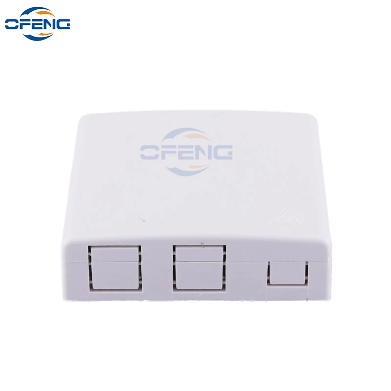 

FTTH desk box 2 ports 1 fiber+2 RJ45 port Fiber Optic Termination Protection Junction box Terminal panel box ABS customized