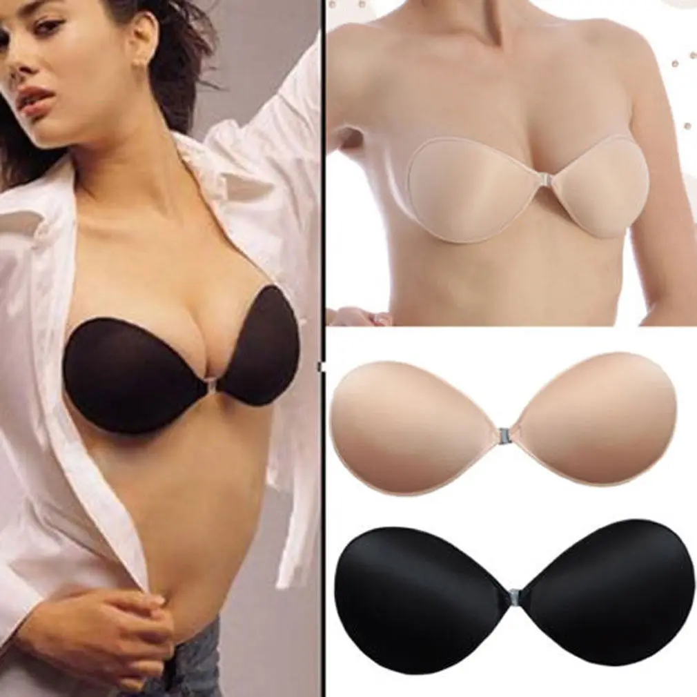 

Invisible Bra Backless Push Up Strapless Sticky Silicone Bras Self-Adhesive Women Wings Sticky Bras Seamless Nipple Cover