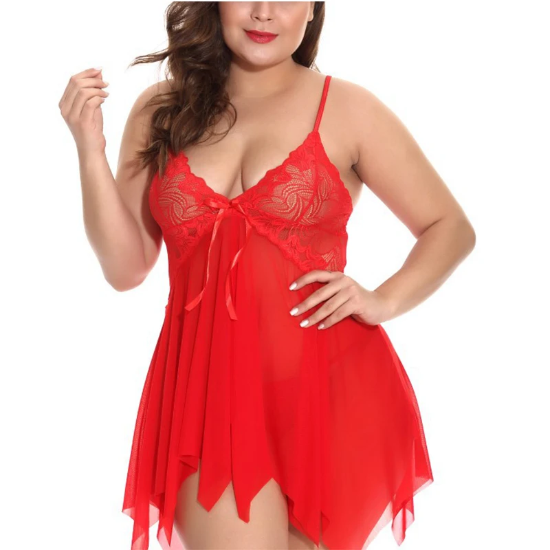 

Women Plus Size Sexy Erotic Sling Lingerie Nightwear Robe Babydoll Attractive Sexy Sleepwear Charming Night Dress Sleep Wear 6XL