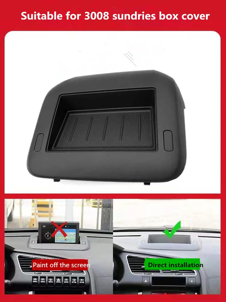 Suitable for Peugeot 3008 5008 Fascia Panel Glove-BOX Dashboard Sundries Box Center Console Storage Box Navigation Frame Middle