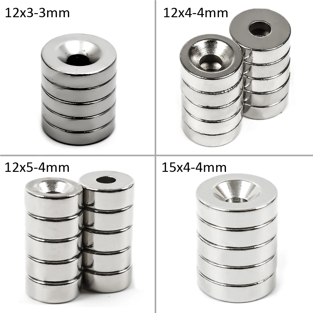 Small Countersunk Round N35 NdFeB Strong Neodymium Magnet Powerful Rare Earth Permanent Fridge Magnets for Craft DIY