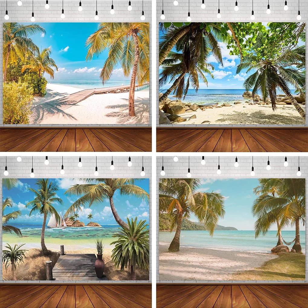 

Avezano Summer Tropical Sea Backdrops Beach Party Coconut Tree Vacation Portrait Photography Backgrounds Photo Studio Photozone