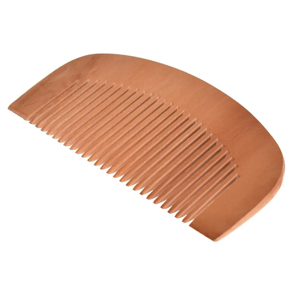 1pc Pocket Comb Natural Peach Wood Small Comb Anti-static Beard Head Massage Hair Comb Brush for Travel Easy To Carry