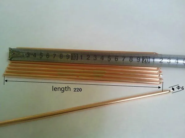 Pure copper tube used for notebook computer cooling notebook circular radiator heat pipe diameter 6mm 80-220mm flexible