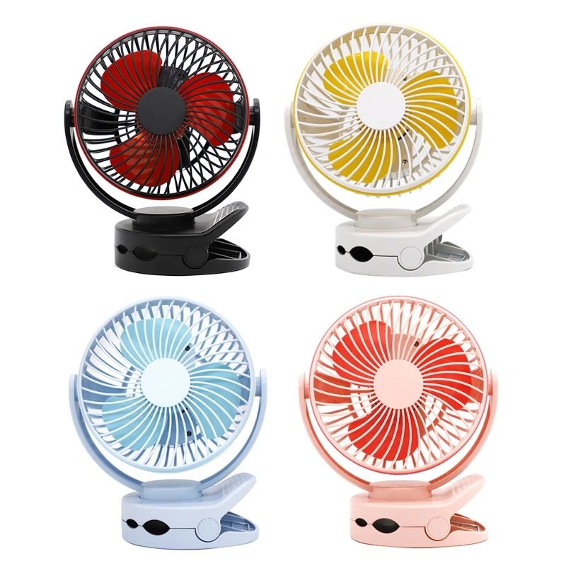 

Rechargeable Clip Fan USB Desktop 4 Speed Fast Charging Portable Suitable for Baby Stroller Car Office Treadmills