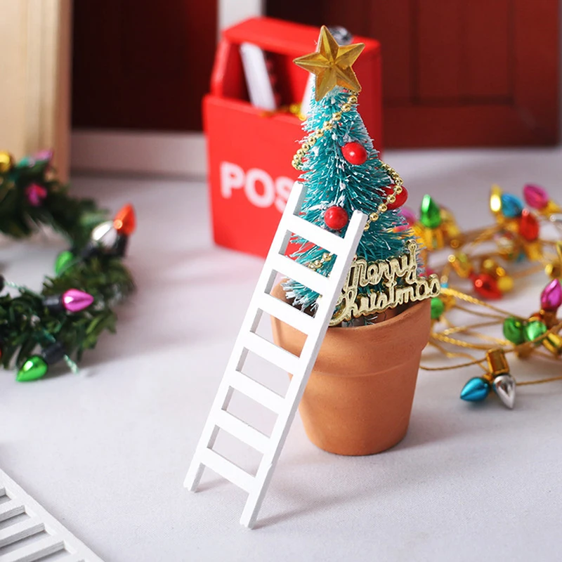 5pcs 1:12 Dollhouse Miniature Furniture Wooden Ladder Stairs Home Decoration Toys Gifts