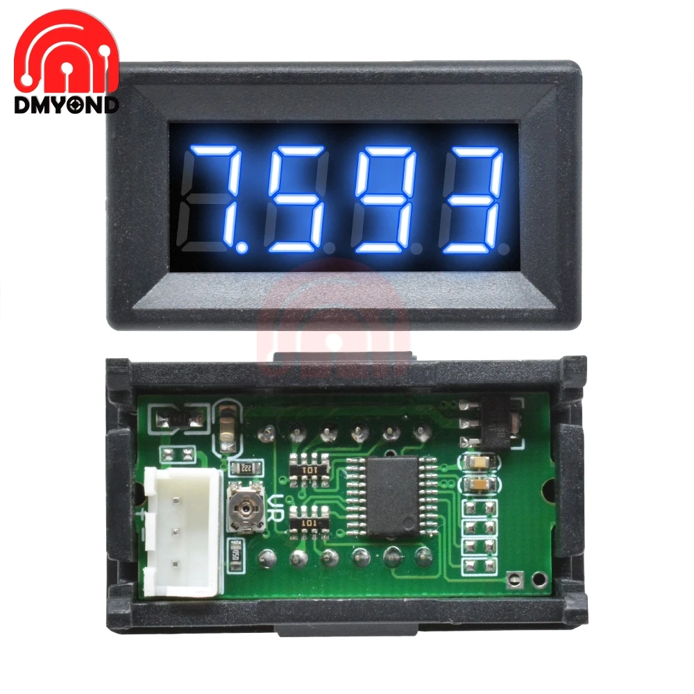 0.36 Inch Mini Digital Voltmeter 0-100V DC Volt Voltage Meter LED Panel Electric Voltage Tester Gauge 3 Wires 12V 24V 48V 4 Bit