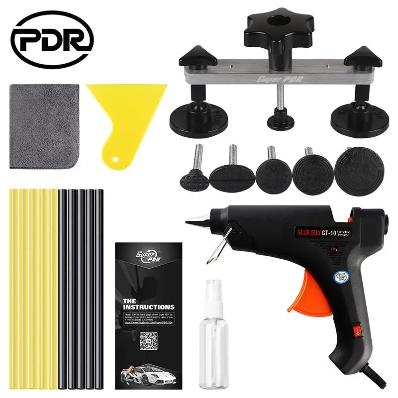 

PDR Tool Car Paintless Dent Repair Black Puller Bridge Glue Gun Hot Glue Sticks Dent Removal Kit For Auto Body Repair Hail Dent