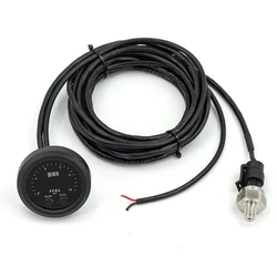 Universal 2inch / 52mm Electronic Fuel Pressure Gauge With 1/8 Npt Sensor Oil Pressure Digital 0-15psi Red Led Ultra-Thin
