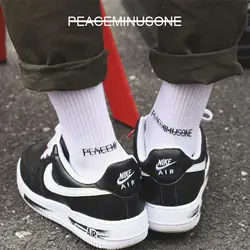 New Art Male Sox Fashion Letter Harajuku Socks Mens Hipster White Short Socks Crew Compresion Popular Skateboard Low Cotton Sock