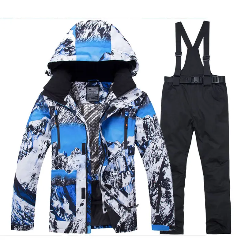 2020 neue Winter Männer Thermische Ski Anzug Männlichen Winddicht Wasserdicht Skifahren und Snowboarden Sets Jacke Hosen Anzug Schnee Kostüm