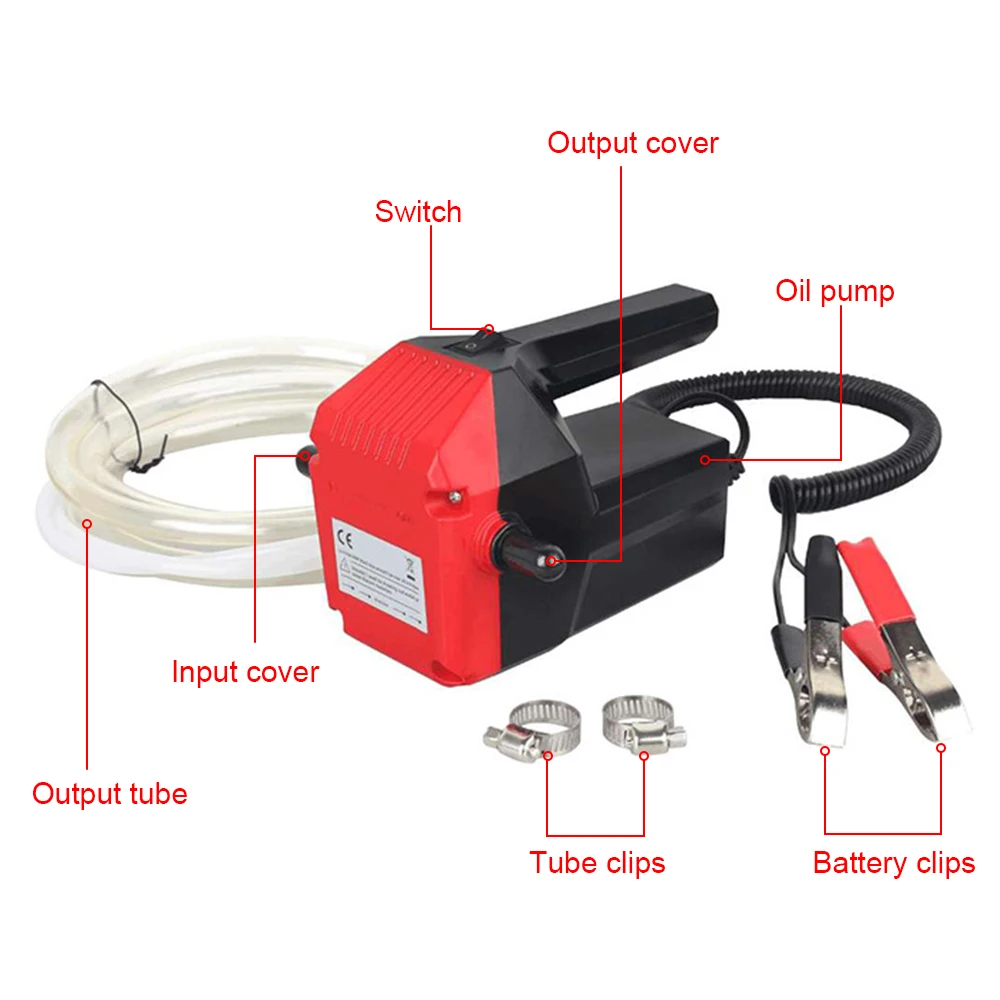 Car Engine Oil Pump Electric Oil Diesel Fluid Sump Extractor Fuel Transfer Suction Pump + Tuber 12V 24V Scavenge Exchange