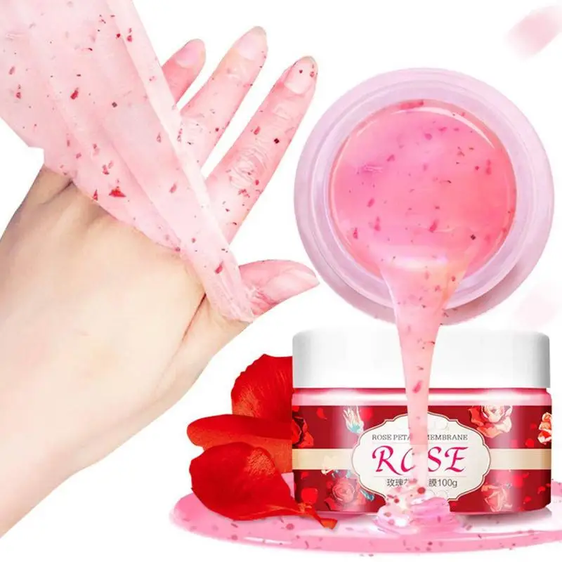 

100ml Rose Repair Hand Mask Natural Ingredients Moisturize Soften Hand Nail Paraffin Wax Fungal Hand Treatment Wax Hand Care