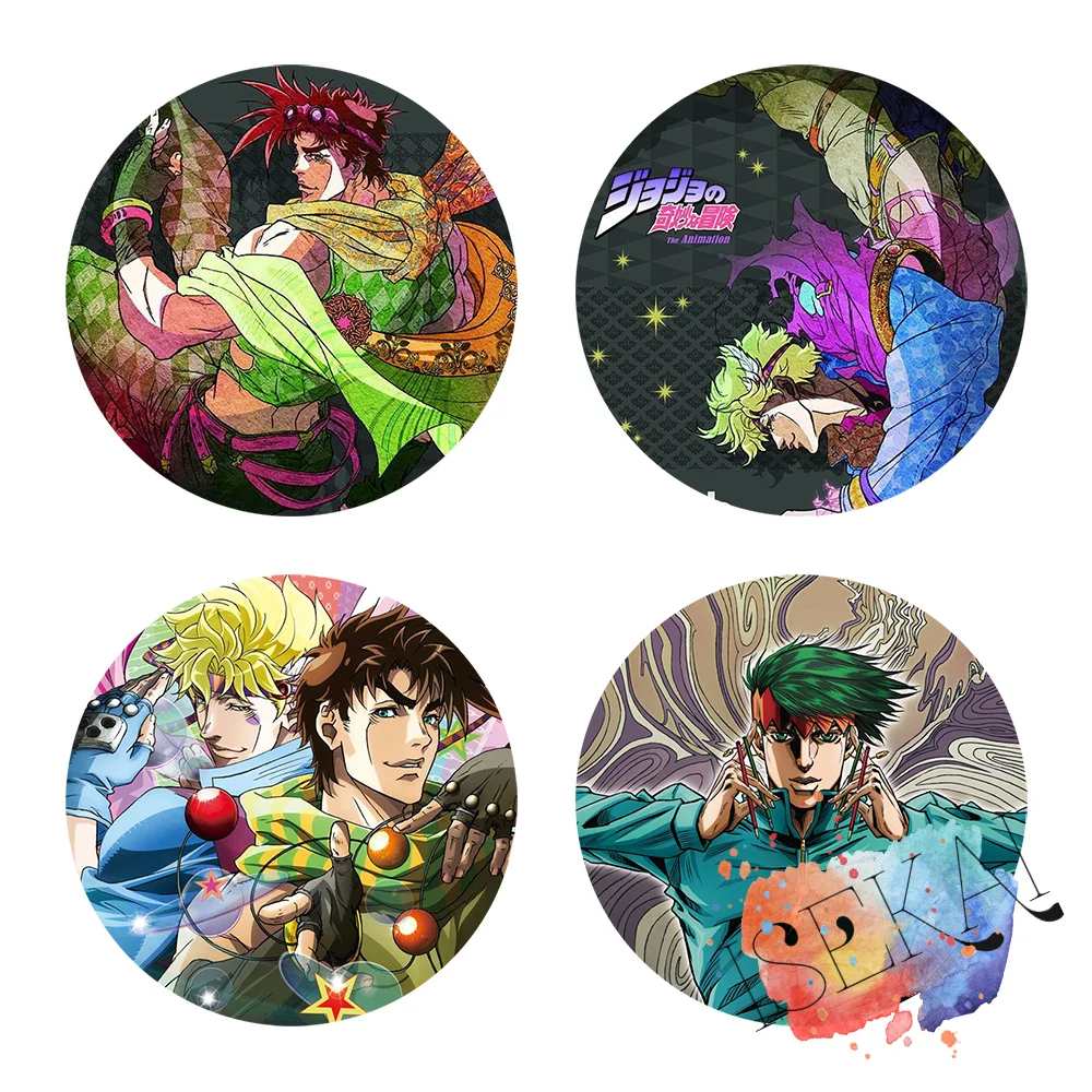 Pins Metálicos de JoJos Anime: Joseph Joestar, Caesar Anthonio Zeppeli, Rohan Ver.