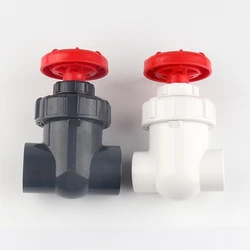 20/25/32/40/50/63mm PVC Gate Valve Garden Irrigation Aquarium Precision Flow Control Sluice Hand Wheel Switch Valve High Quality