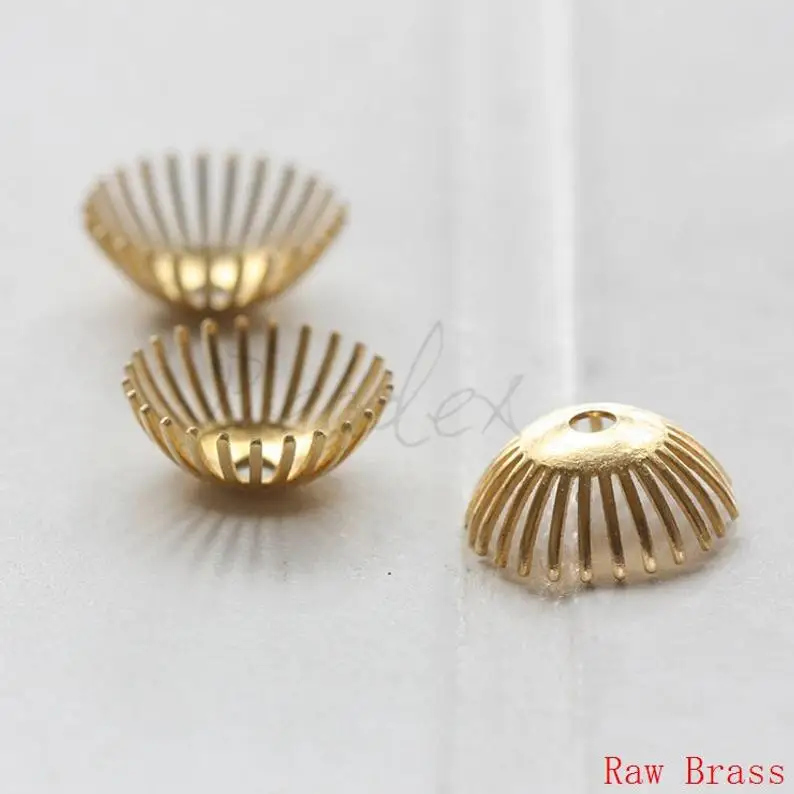 DIY Supply-Solid Brass Finding Bead Cap - 15x6.5mm (3583C)