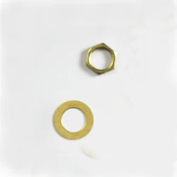 50pcs Metal Hexagonal Nuts and 50pcs Metal Pads Gold&Silver Clock Accessory DIY Clock Kits
